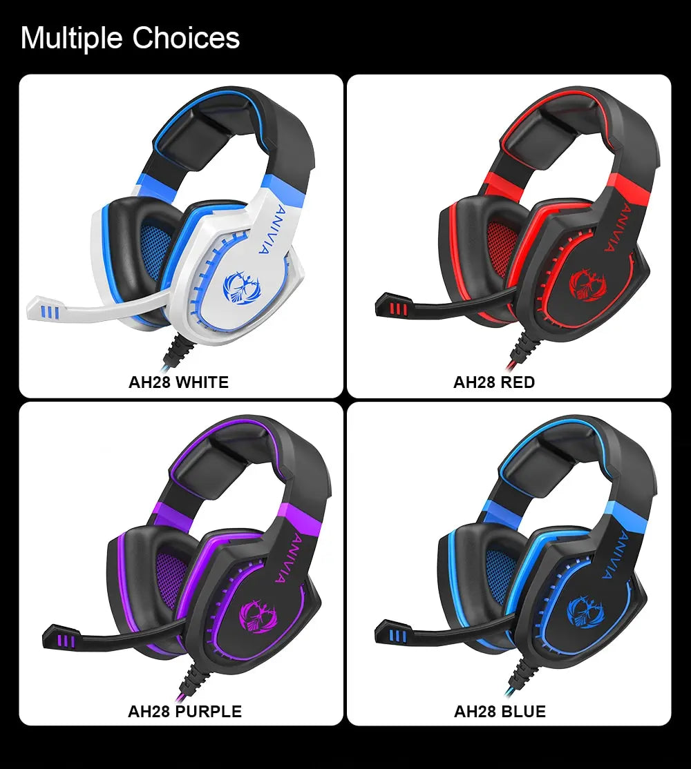 Gaming Headset Noise Isolating Overear Headphone with Mic.Volume Control Bass Surround Video Game for PC PS4 PS5 XBOX