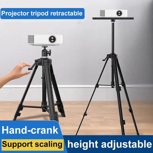 60-130cm Projector Tripod Stand Foldable with Tripod Tray Multifunctional Gimbals Racks Projector Stand with Adjustable Height