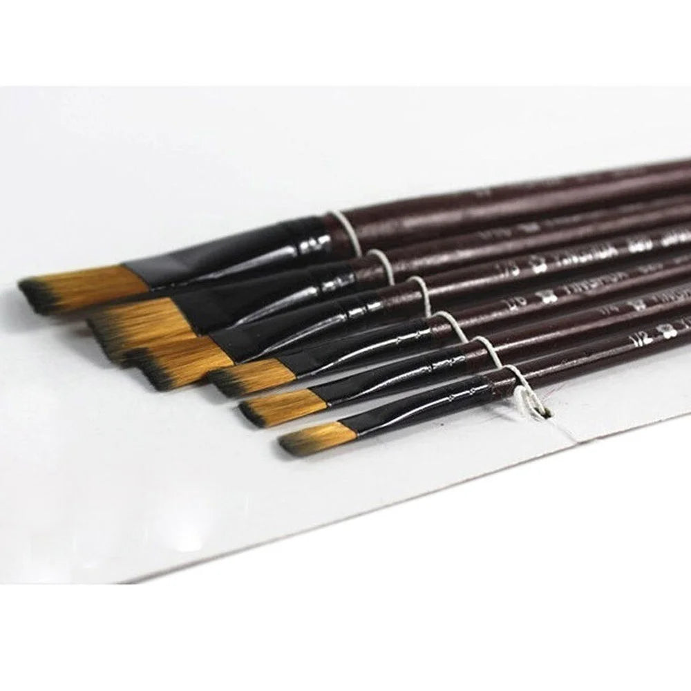 Professional Painting Set 6pcs Acrylic Oil Watercolors Artist Paint Brushes