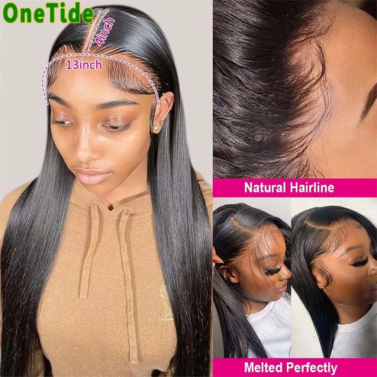 13x4 Lace Front Wig Straight Human Hair Wig 13X6 Lace Frontal Wig Pre-Cut 4x4 Lace Human Wig For Women Ready To Wear Closure Wig