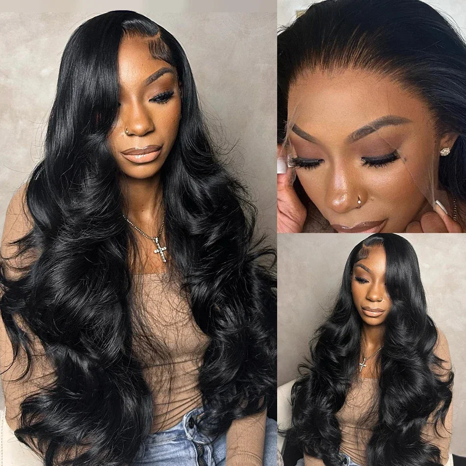 Malaysia Body Wave 13x6 Hd Lace Frontal Wig Glueless Wigs Human Hair 34 Inch 13x4 Lace Frontal Virgin Hair wig For Black Women