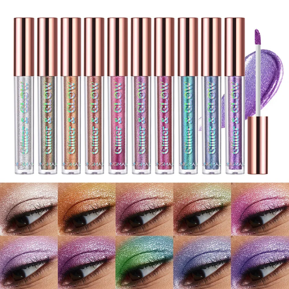 Multi Chrome Pigments Eye Shadow Palette Aurora  Long Lasting Multi Chrome Chameleon Glitter Liquid Eyeshadow Eye Glitter Makeup