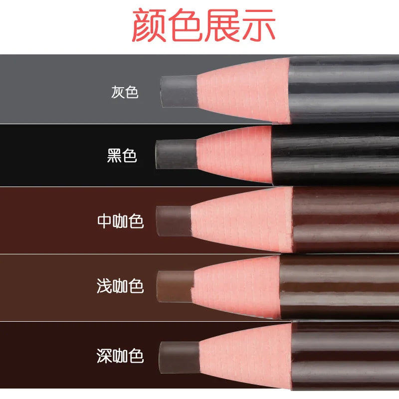 Eyebrow Pencil Waterproof Natural Long Lasting Paint Tattoo Eyebrow Black Brown Gray Black White Pencil for Make Up Accessories