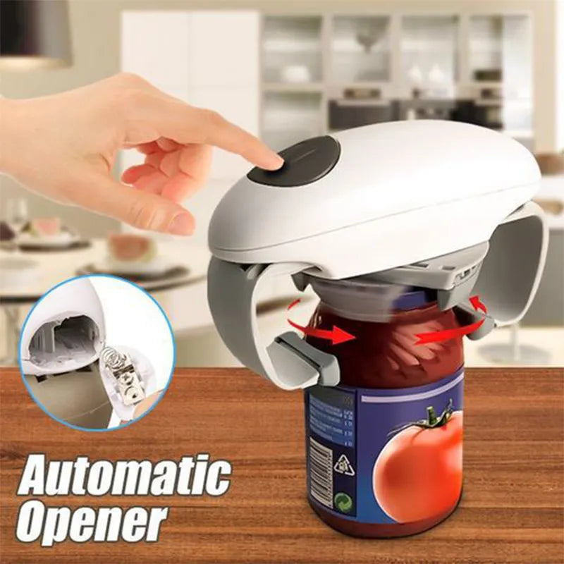 Electric Can Opener Automatic Bottle Opener Handheld Jar Tin Opener One Touch Jar Opener Kitchen Gadgets