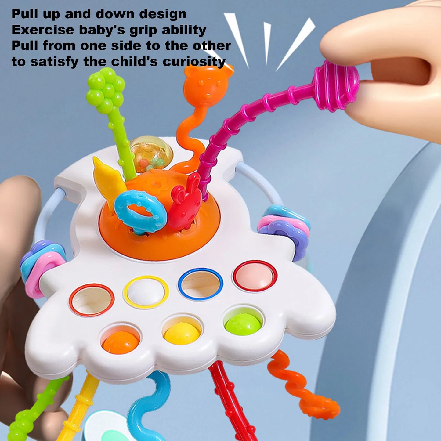 Toddler Pull String Activity Toy Toddler Sensory Montessori Toy Toddler Teething Toys Educational Motor Skills Toys For Boys