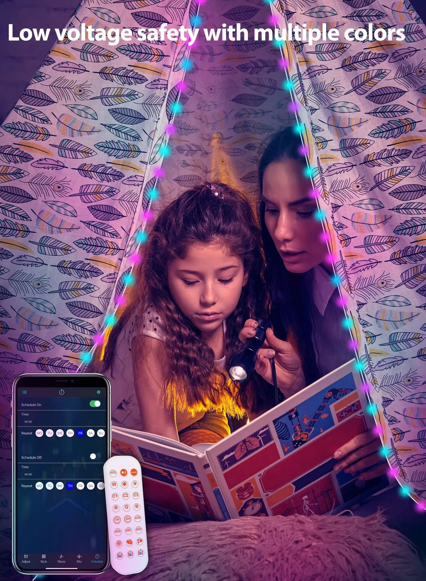 5M/10M/15M/20M Tuya Wifi Bluetooth APP Smart LED Light String Fairy Lights For Garden Christmas Festival Decor Outdoor Indoor