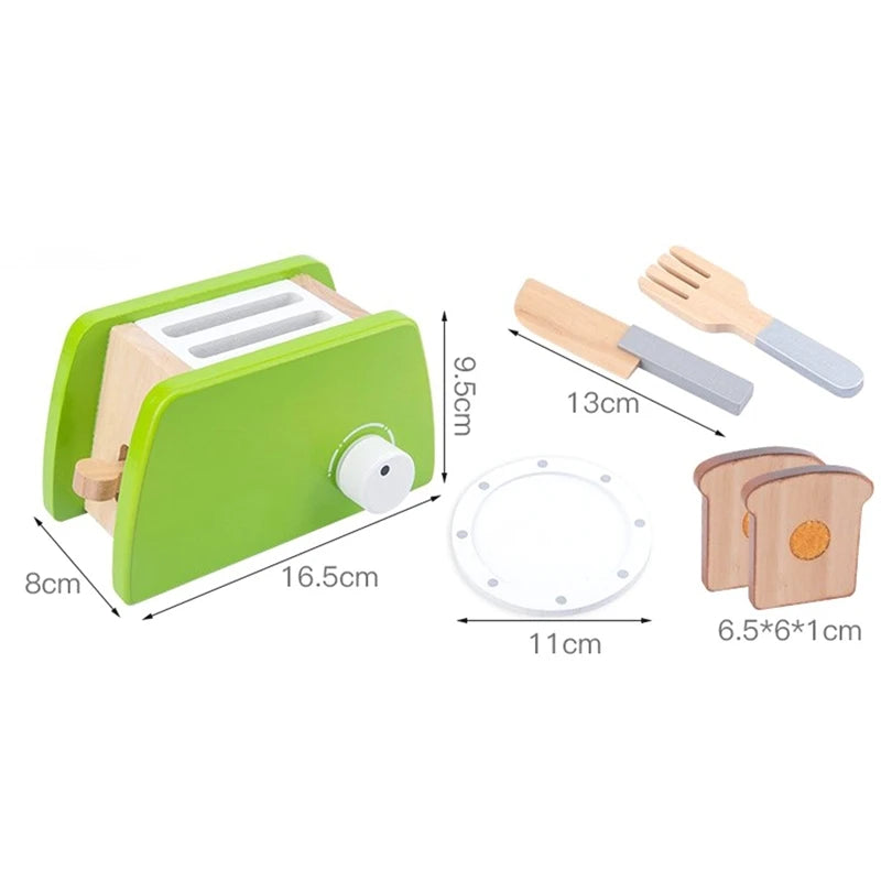 Children Kitchen Toys DIY Cooking Pretend Play Simulation Wooden Kitchen Food Toys For Kids Toy Set