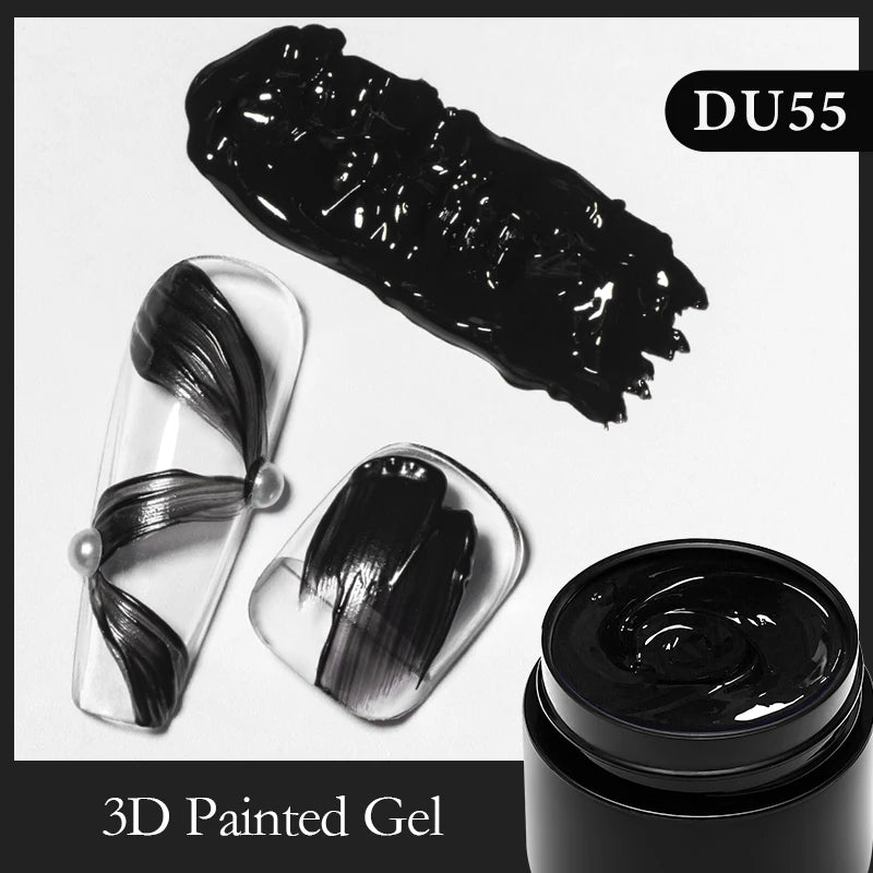 Mtssii 8ml Clear Non Stick Hand Solid Extension Nail Gel Polish 3D Carving Flower Nail Art Building UV Gel Acrylic Varnish