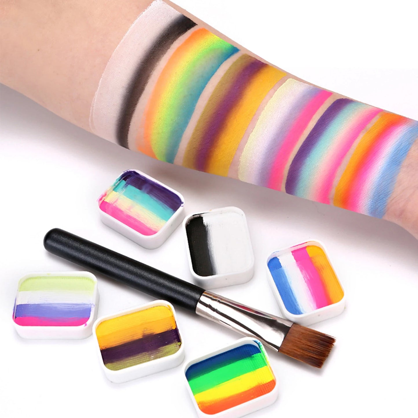 12 Colors FaceBody Paint Set Oil Painting Party Makeup Washable Stage Professional Makeup Tools for FancyDress Party Performance