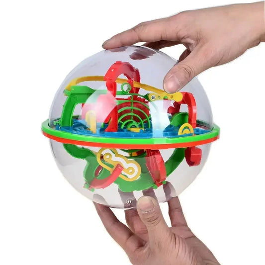 3D Magical Intellect Maze Ball 100 Steps,IQ Balance Perplexus Magnetic Ball Marble Puzzle Game for Kid and Adult Toys Iintellect