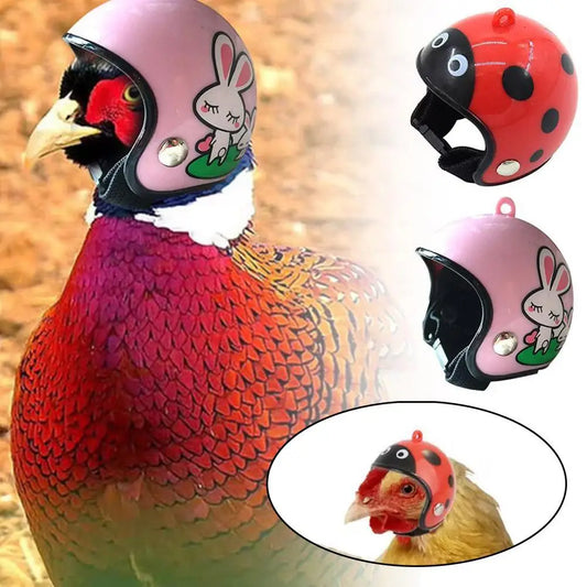 Cartoon Funny Parrot Style Hens Helmet Chicken Helmet Bird Hat Headwear Small Pet Costumes Accessories for Chicken Bird Parakeet