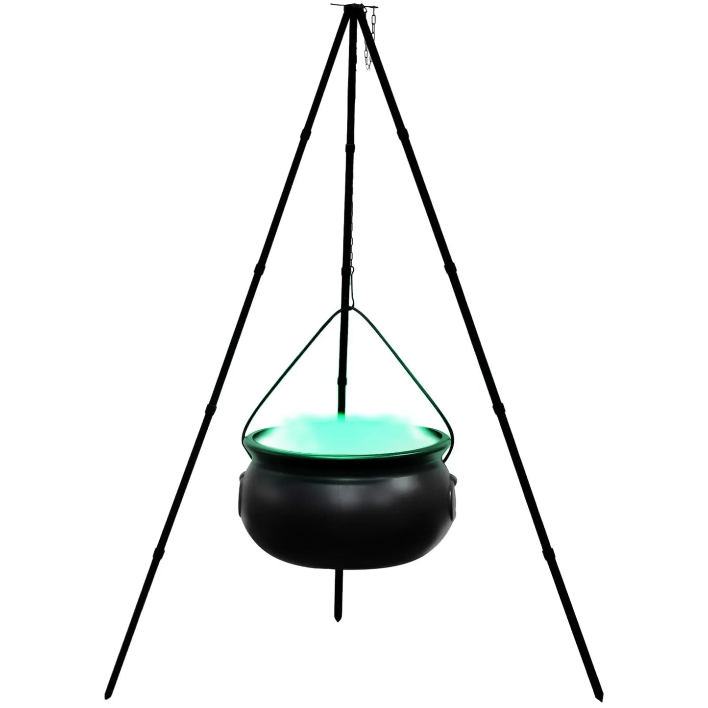 Large Witch Cauldron On Tripod With Led String Light Halloween Party Decor Outdoor Hocus Pocus Candy Bowl Bucket Home Yard Porch