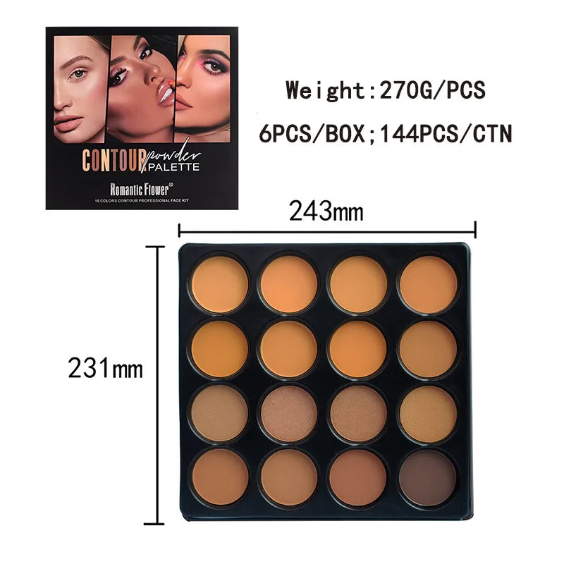 Coffee Color Contour Palette Makeup 12 Colors Long-Lasting Matte Eyeshadow Face Highlighters Make Up Contouring Powder Cosmetics