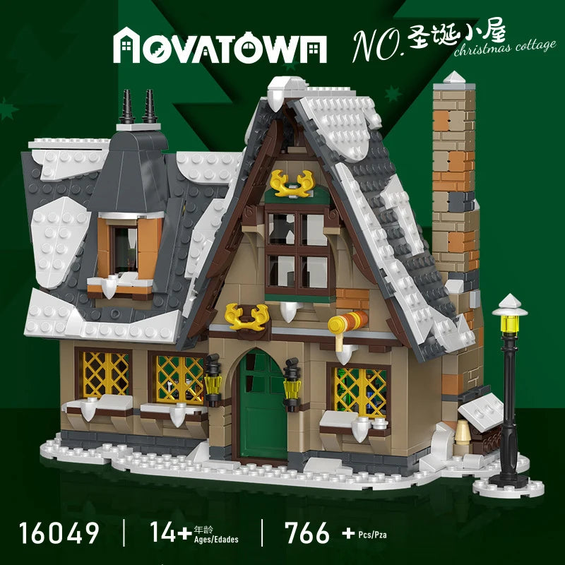 NEW Creative Christmas ART House Model Santa Claus Village Decoration Building Blocks Bricks Kids Assembly Toys Christmas Gifts