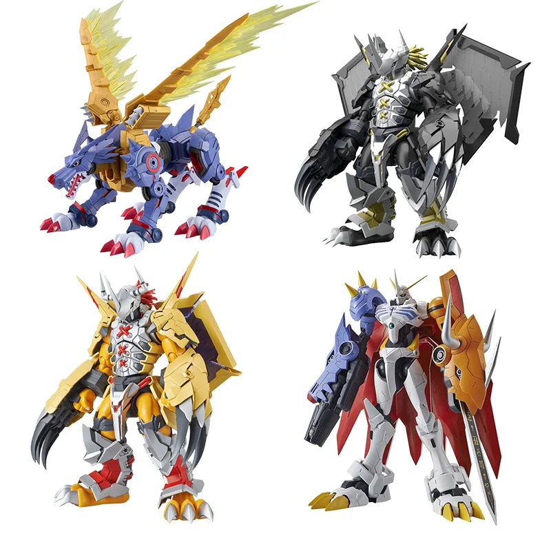 Bandai Original Anime Digimon Adventure War Greymon Garurumon Dukemon Action Figure Toys Collectible Model Gifts for Children