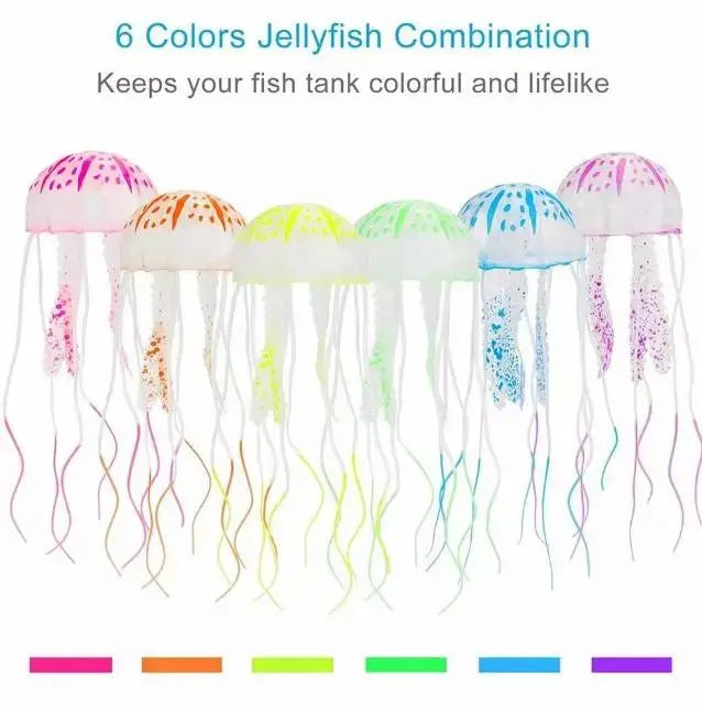 Artificial Swim Luminous Jellyfish Aquarium Decoration Fish Tank Underwater Live Plant Luminous Ornament Aquatic Landscape