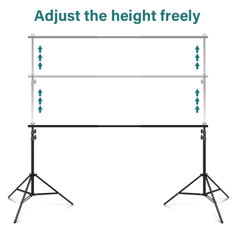 Background Support System 2x2/2x3M Photo Video Studio Backdrop Stand Kits With Clips Storage Bags For Decorate Birthday Parties